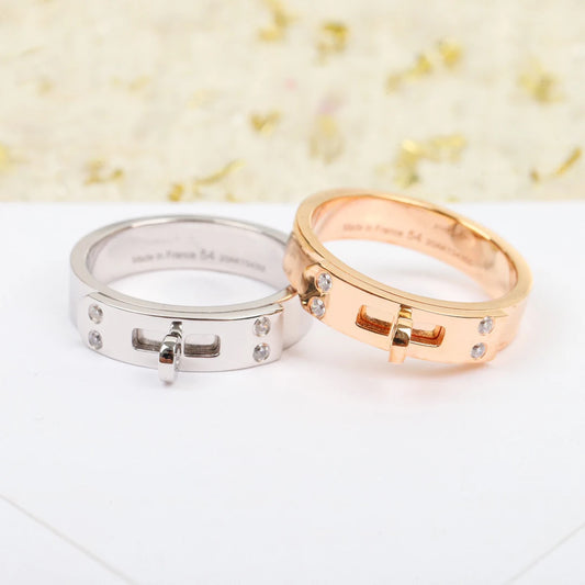 Rose Gold or Silver Diamond Couples Rings